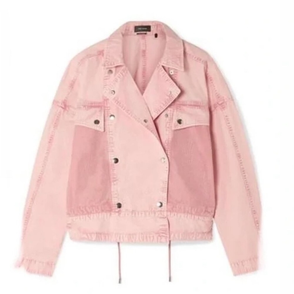 ISABEL MARANT Thalia Pink Mesh Paneled Jacket